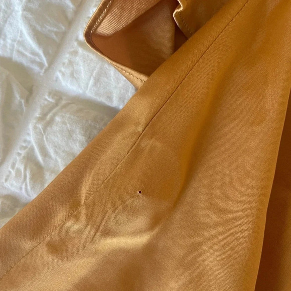 A.L.C Jamie satin drape mini dress in golden tan color - Picture 12 of 16
